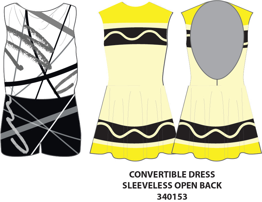 Crayons Convertible Sleeveless Open Back Dress