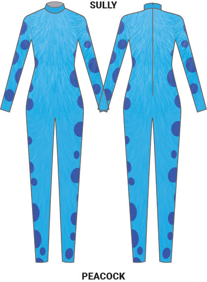 Monsters Animal LS Tneck Zipper Back Unitard