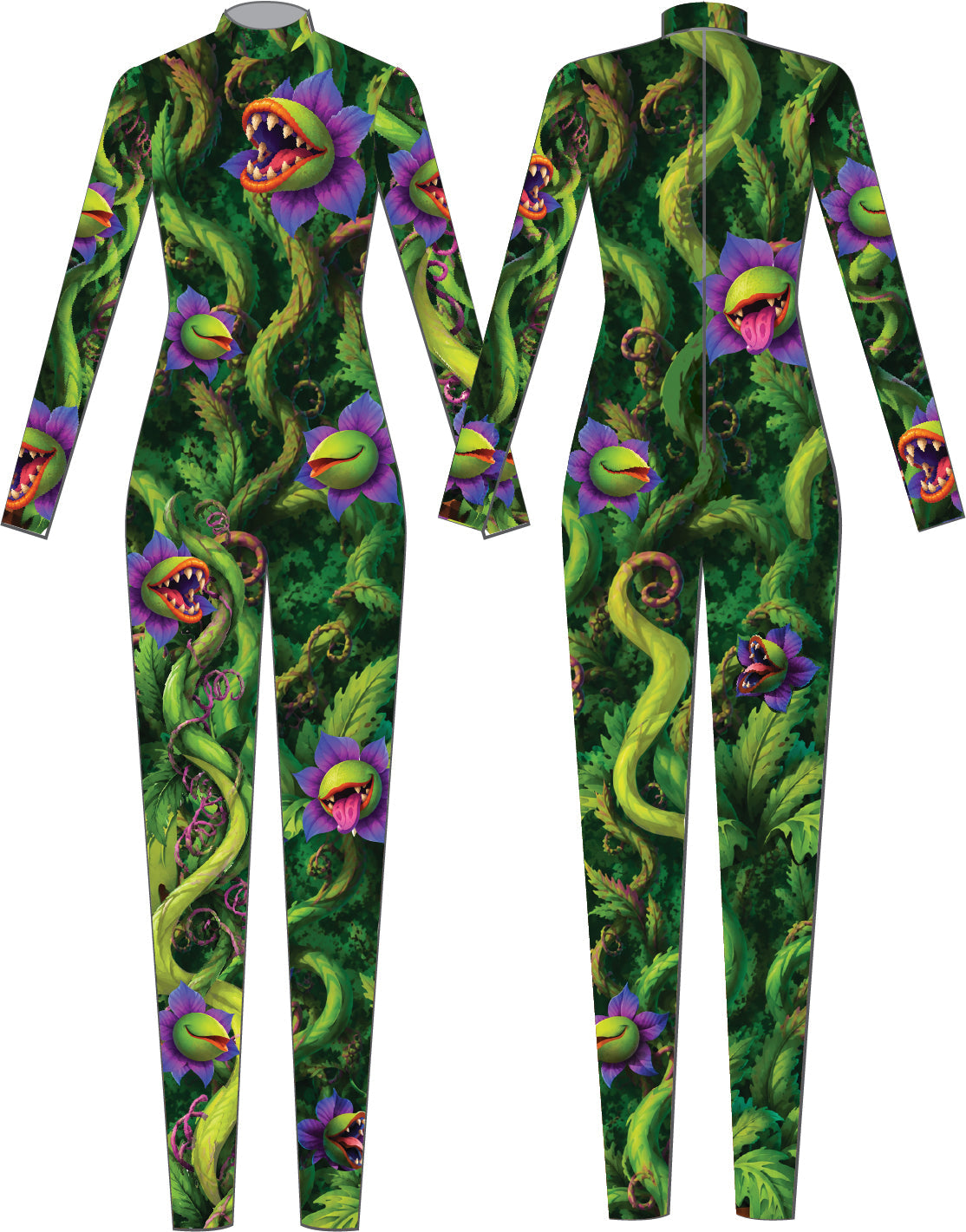 Custom Audrey LS Tneck Zipper Back Unitard