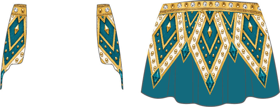Custom Walk Like an Egyptian Mini Lycra Skirt