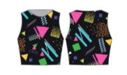 Custom 80s Work Out Sleeveless Crop Top