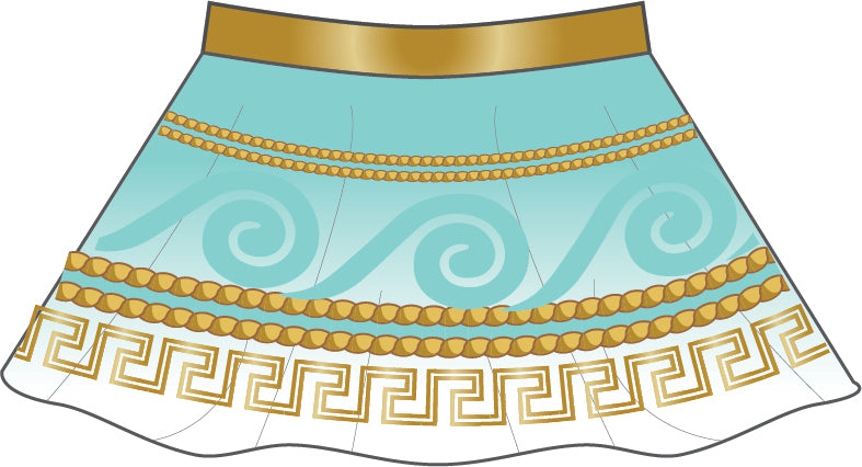 Custom Grecian Aqua Top Skirt