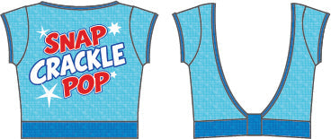 Custom Snap Crackle Bow Back Crop Top