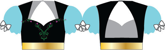 Maiden Sweetheart Puff Sleeve Crop Top with Triangle Back