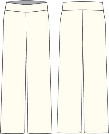 Custom Piano Keys Wide Leg Pant with Waistband