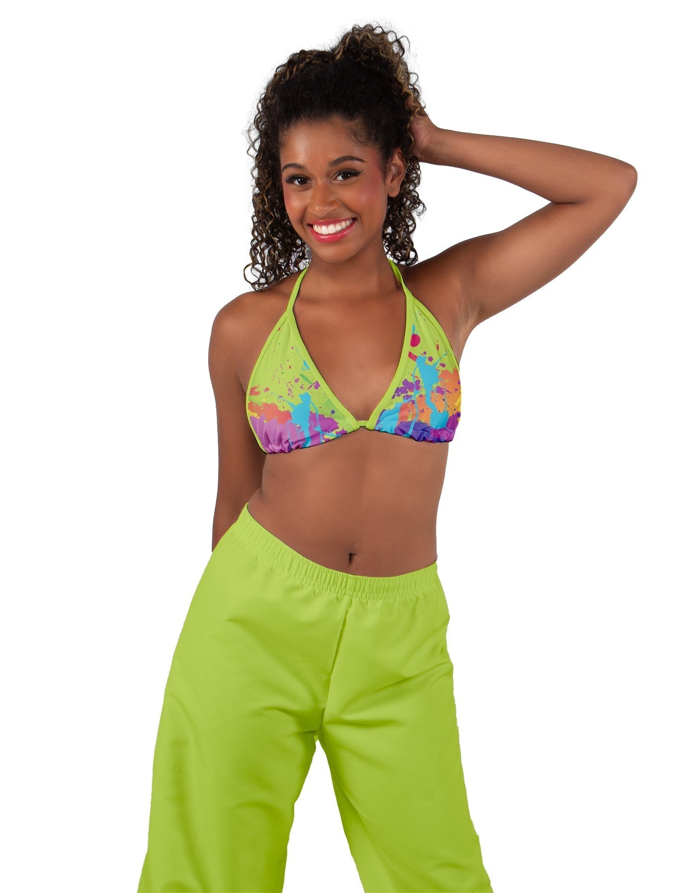 Paint Splatter String Bikini Bra