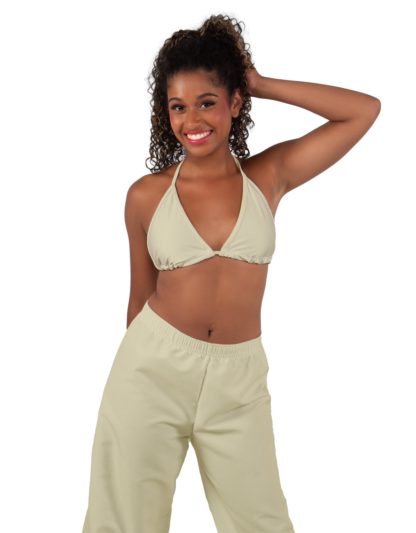 Solid Lycra String Bikini Bra