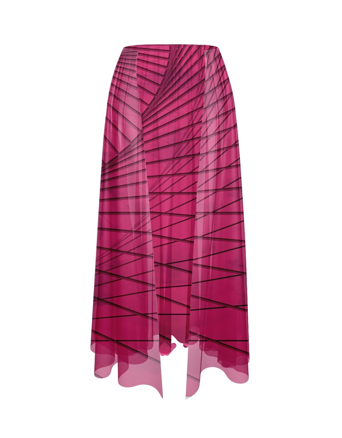 Fractal Chiffon Half Skirt