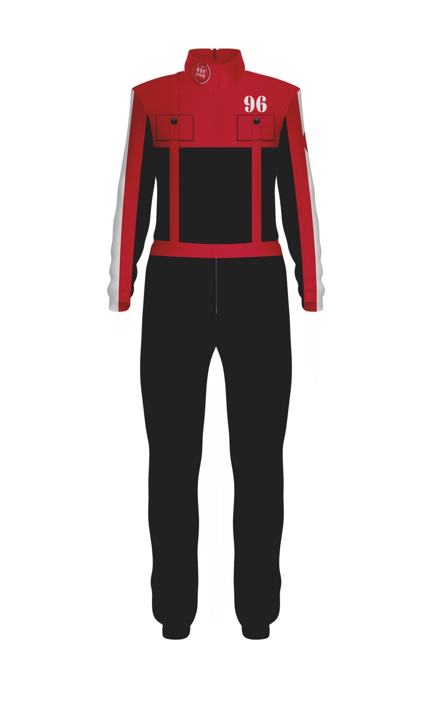 4X4 Jumpsuit with Tall Collar