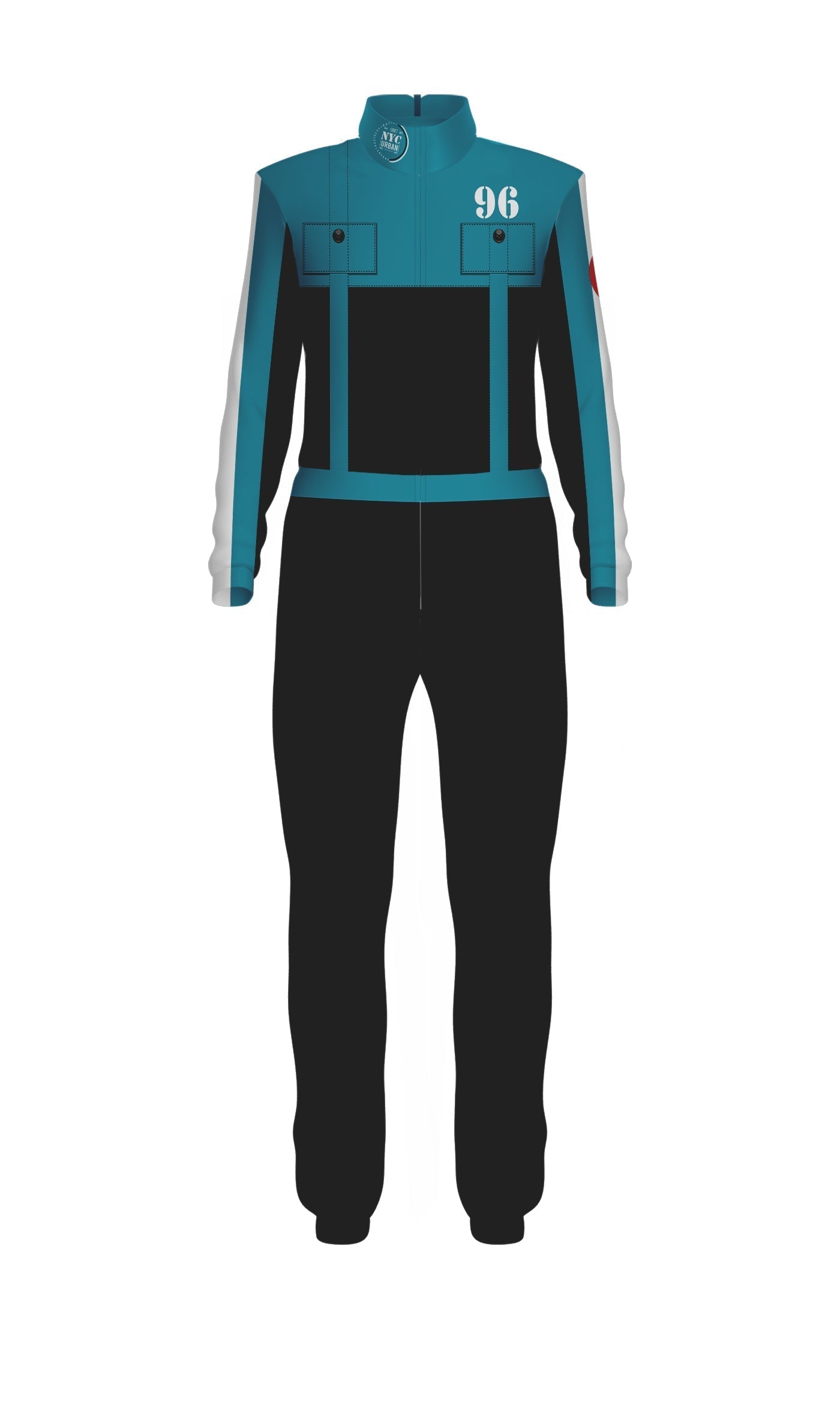 4X4 Jumpsuit with Tall Collar