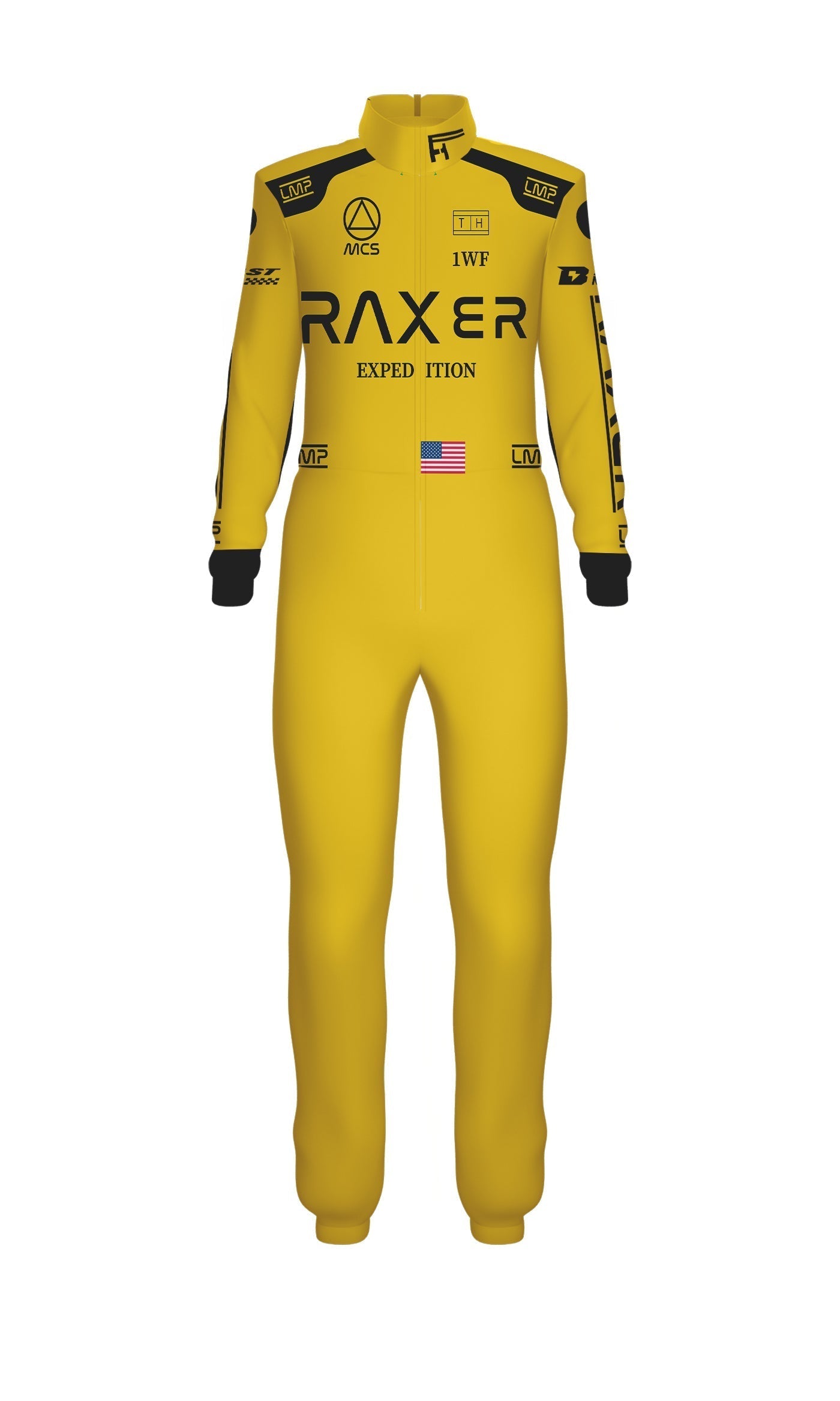 F1 Racing Jumpsuit with Tall Collar