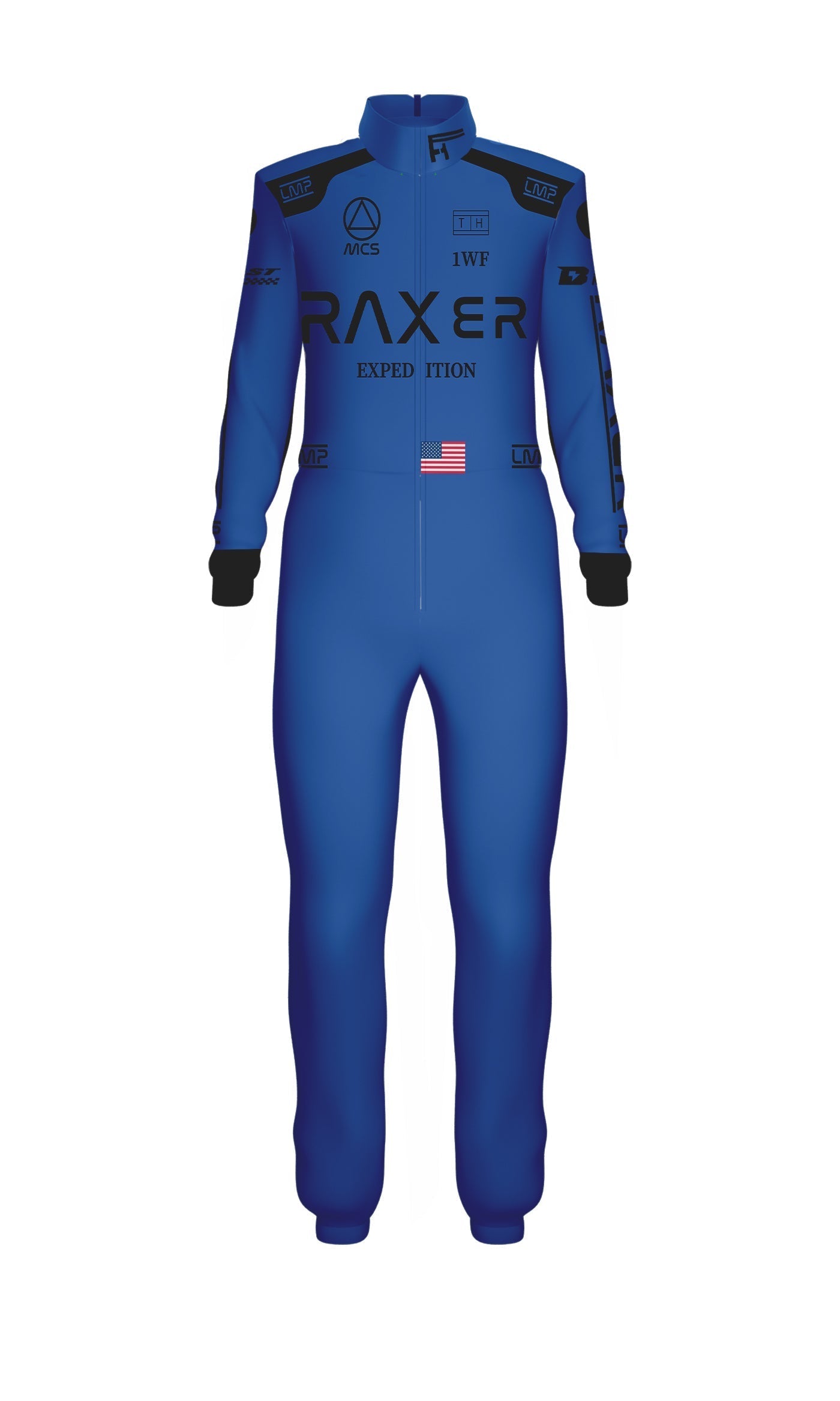 F1 Racing Jumpsuit with Tall Collar
