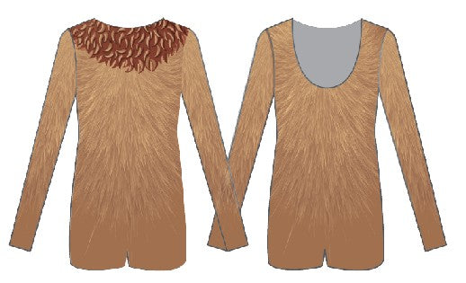 Cowardly Lion Long Sleeve Biketard
