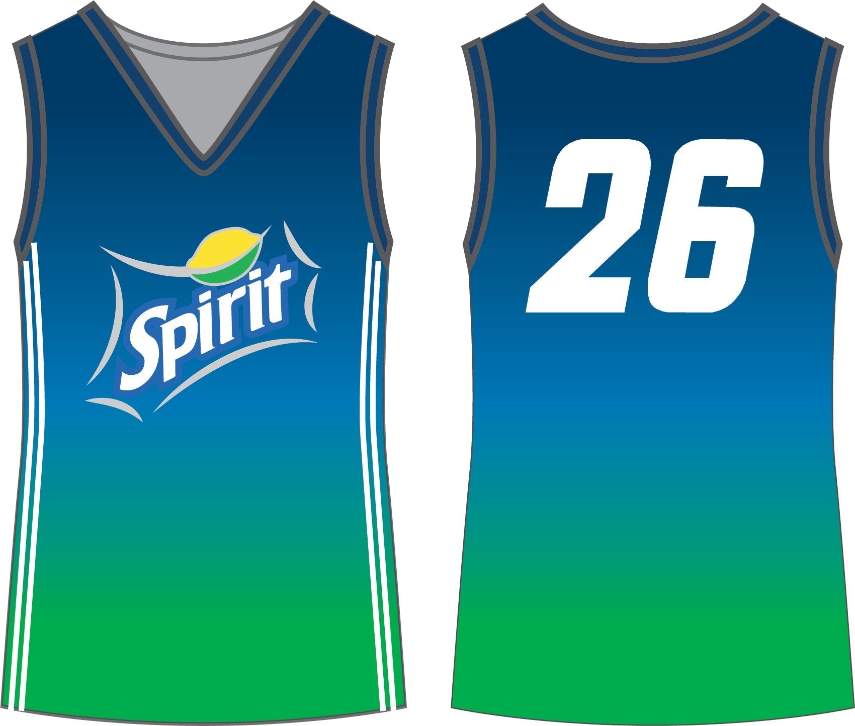Spirit Soda Basketball Jersey No Side Panel