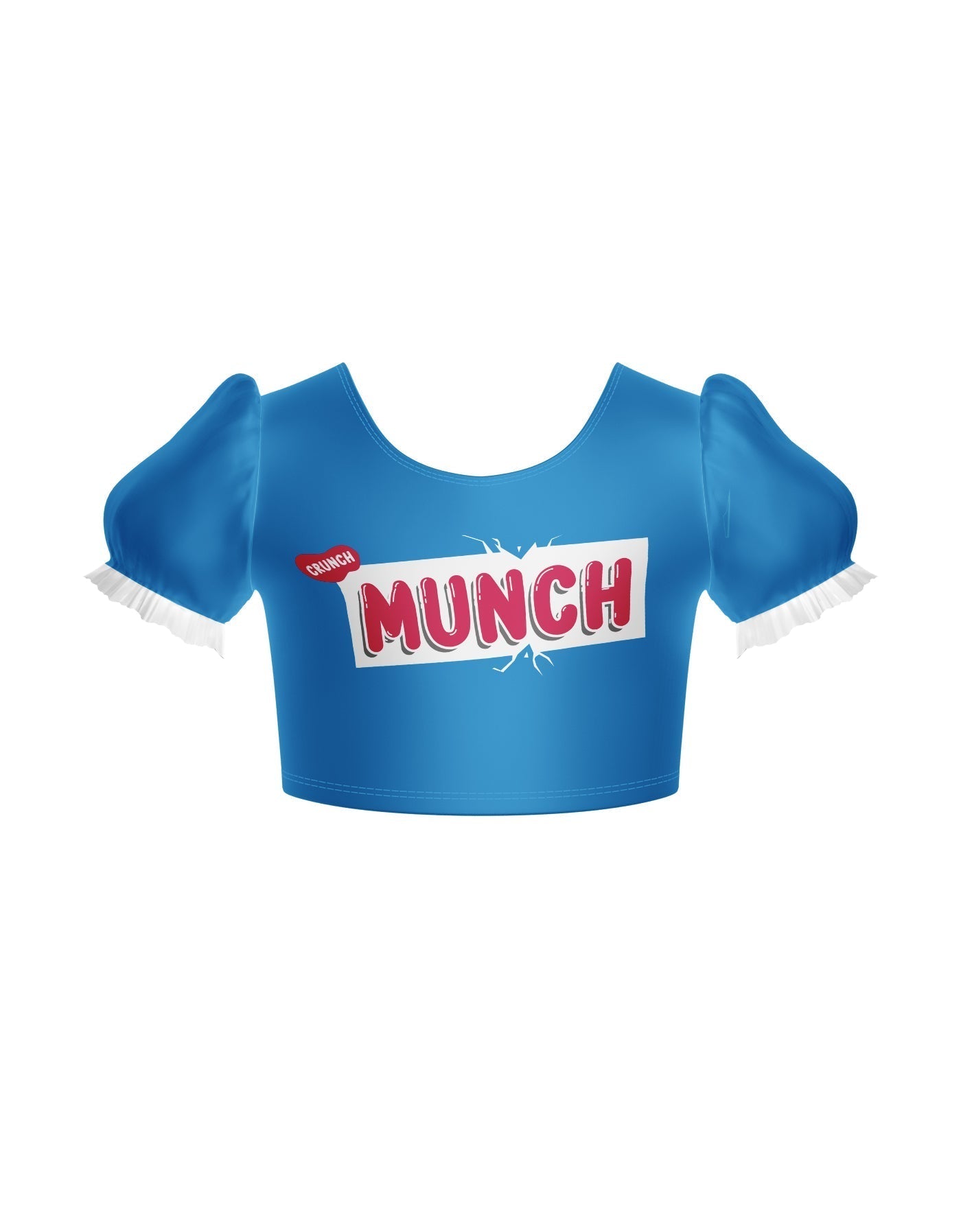 Munch Chocolate Puff Sleeve Crop Top