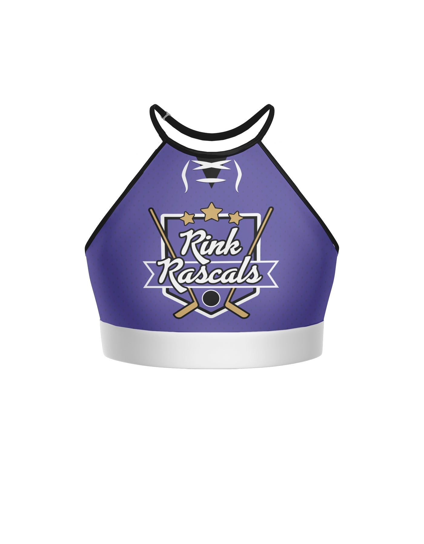 Penalty Box - Hockey Halter Binding Crop Top