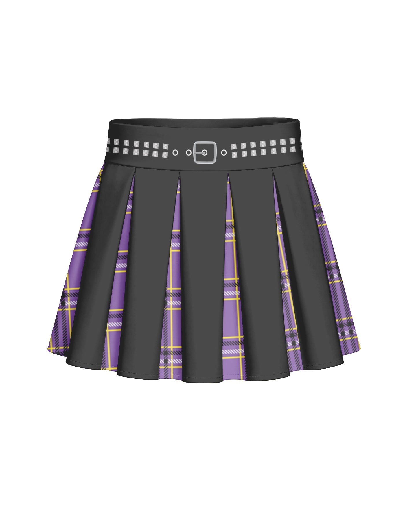 BlackPink Plaid Mini Pleated Skort