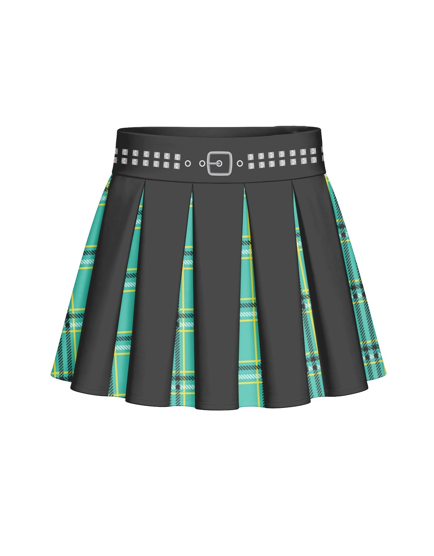 BlackPink Plaid Mini Pleated Skort