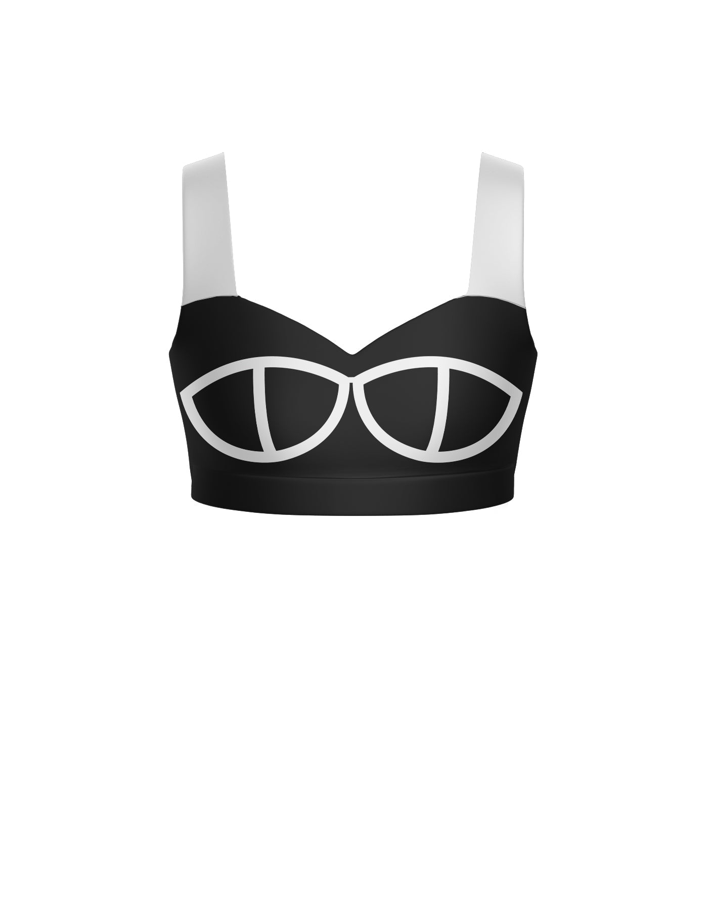 BlackPink Sweetheart Crop Top with Strap