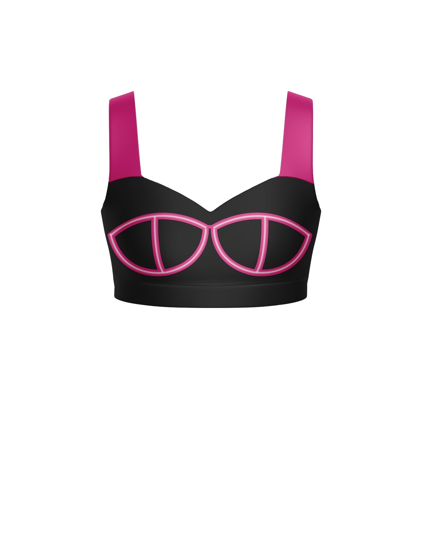 BlackPink Sweetheart Crop Top with Strap