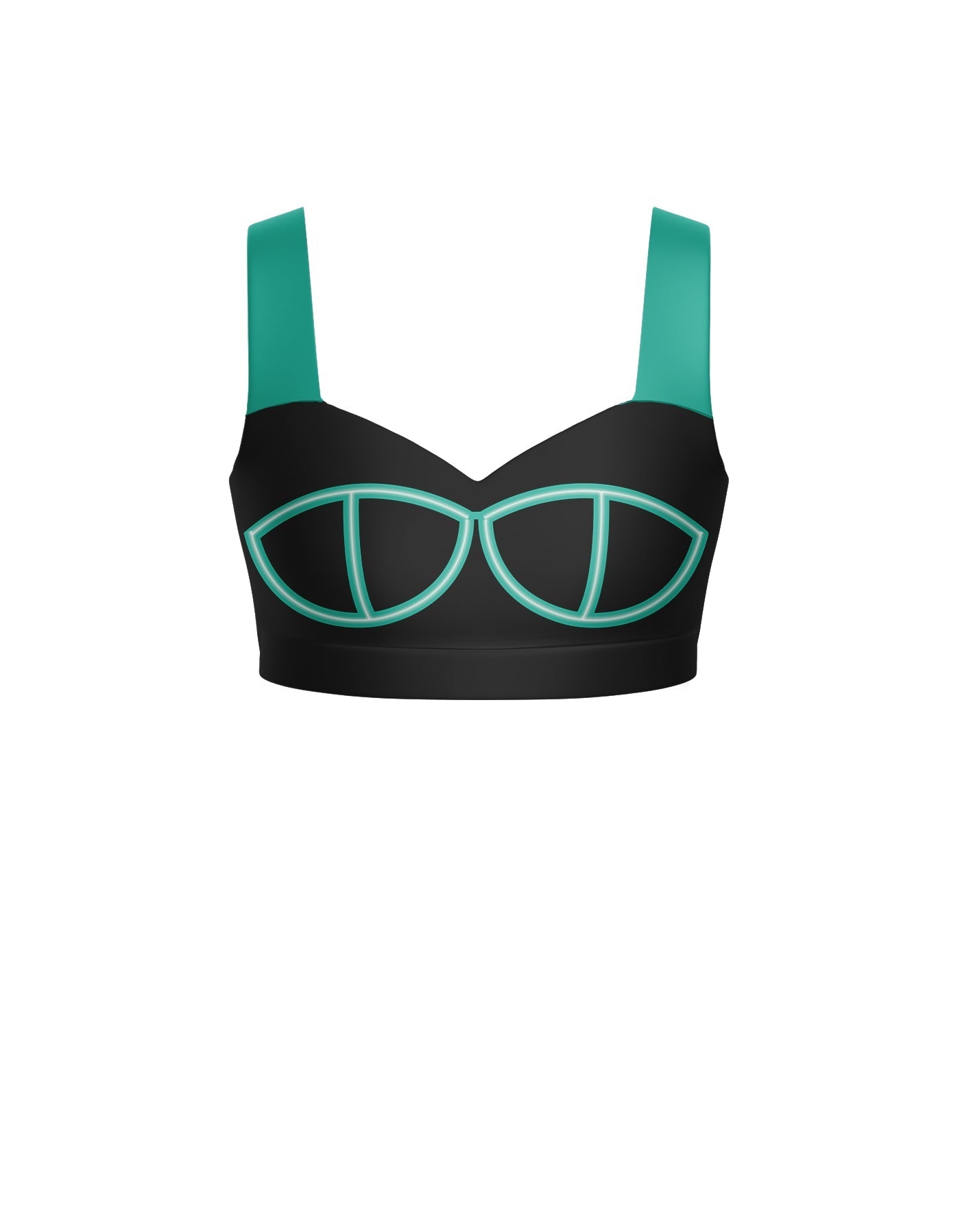 BlackPink Sweetheart Crop Top with Strap