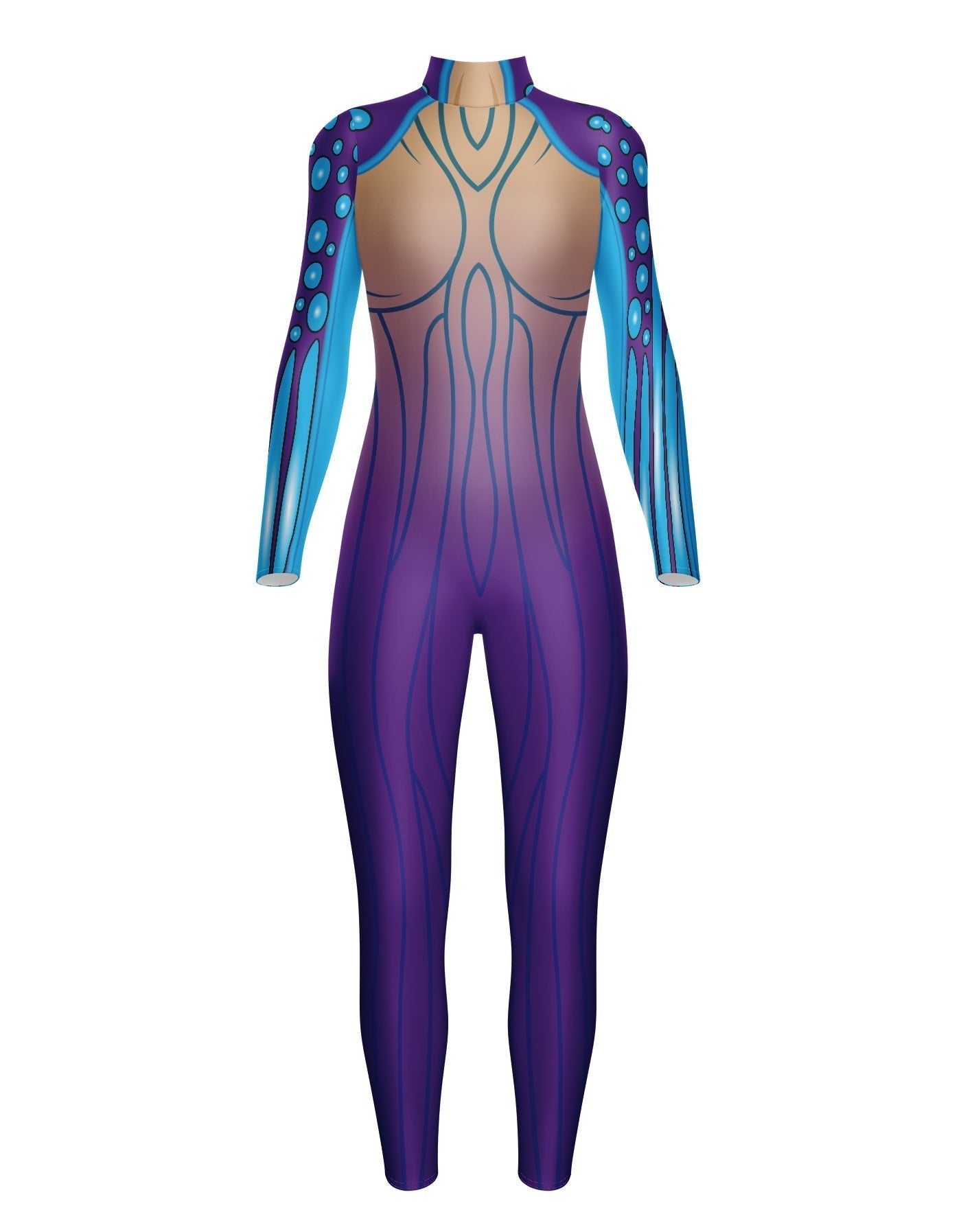Sea Creature LS Tneck Zipper Back Unitard