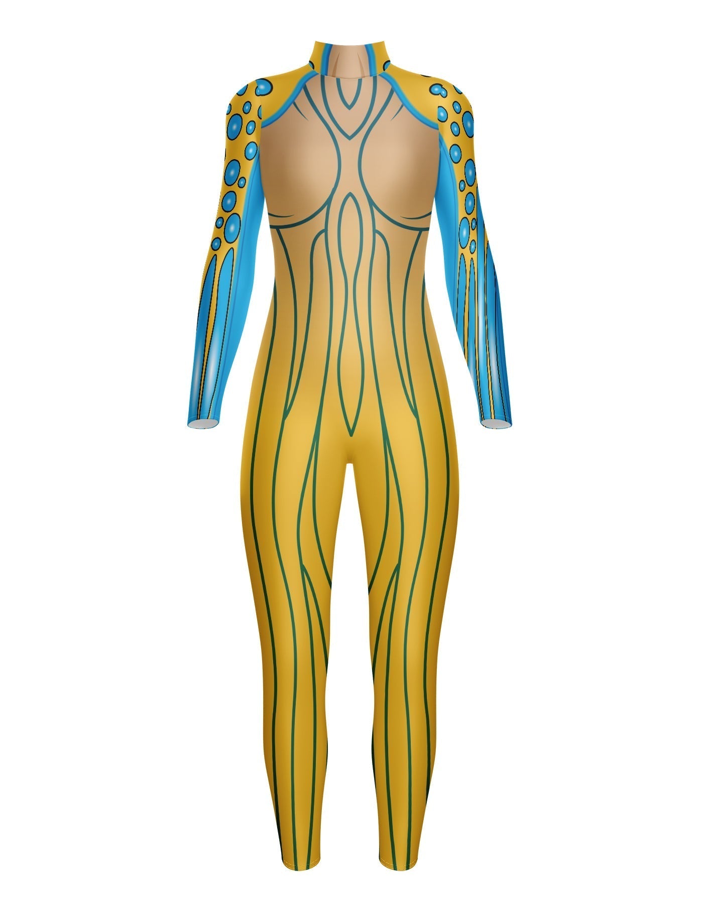 Sea Creature LS Tneck Zipper Back Unitard