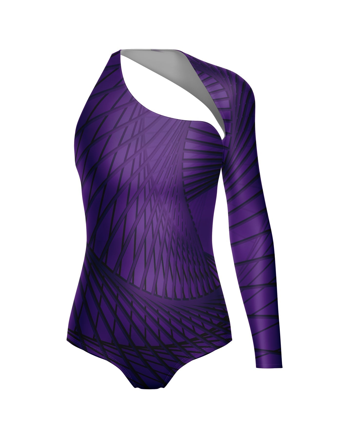 Fractal One Sleeve Leotard