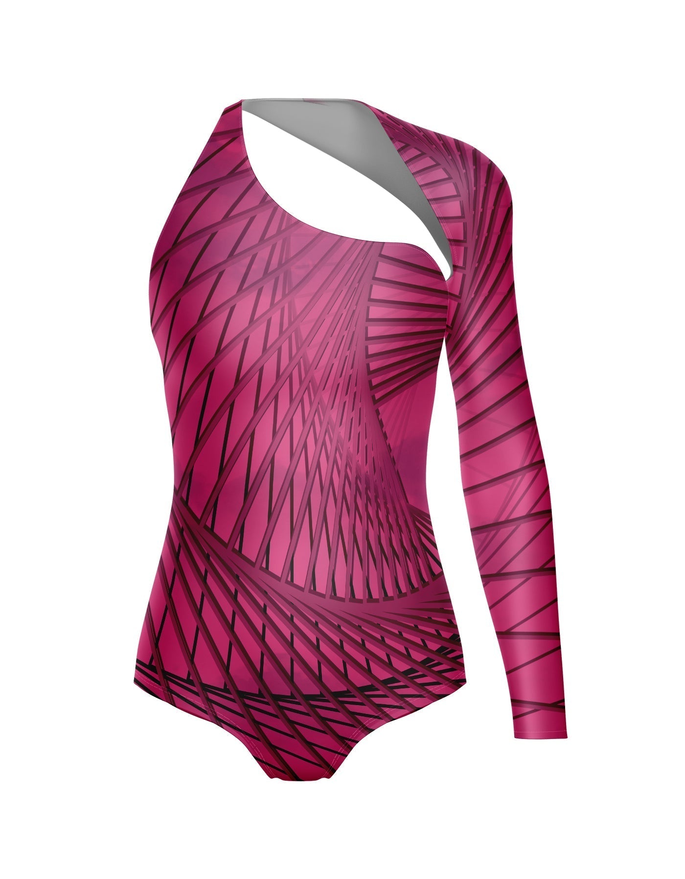 Fractal One Sleeve Leotard