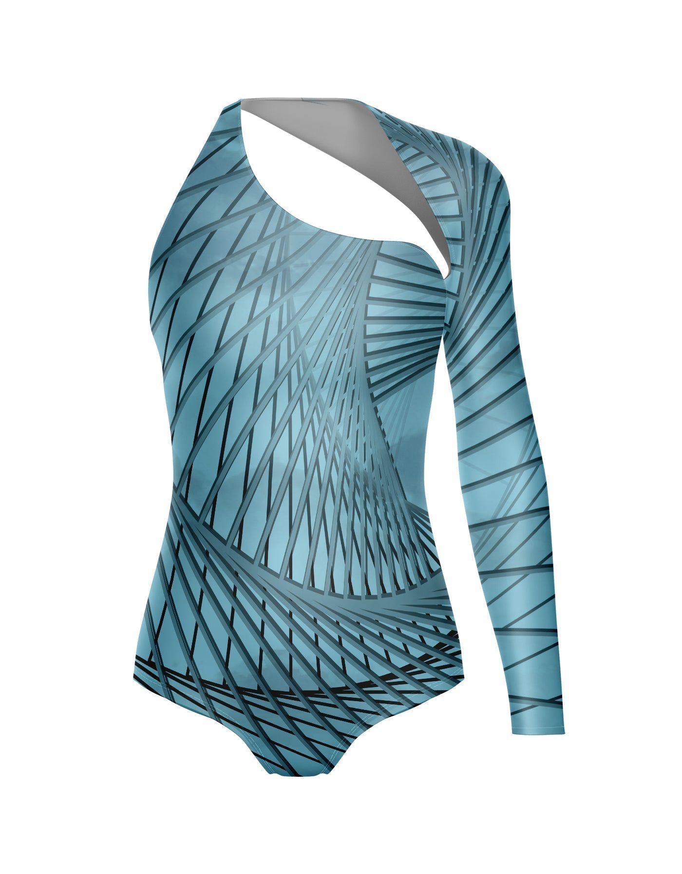 Fractal One Sleeve Leotard
