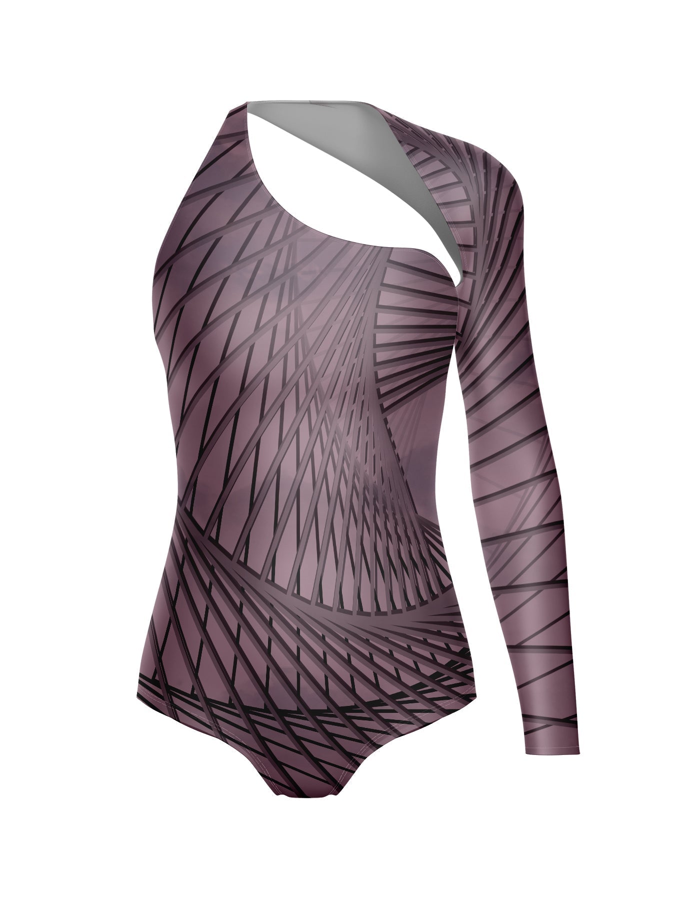 Fractal One Sleeve Leotard