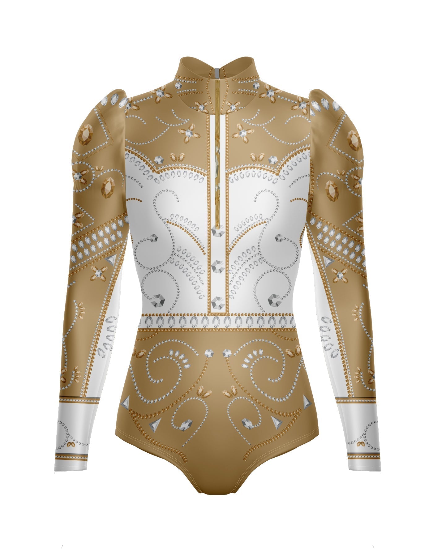 Divas - Cowboy LS TNeck Zipper Front Leotard