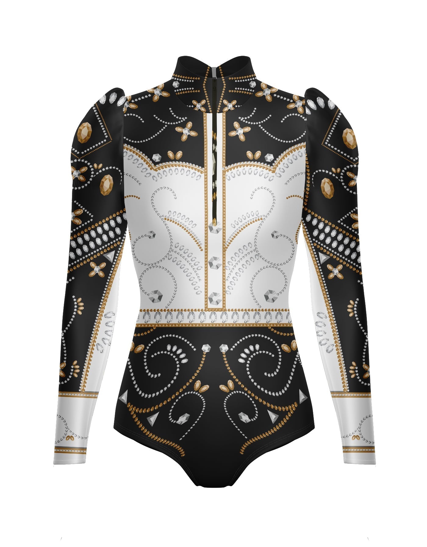 Divas - Cowboy LS TNeck Zipper Front Leotard
