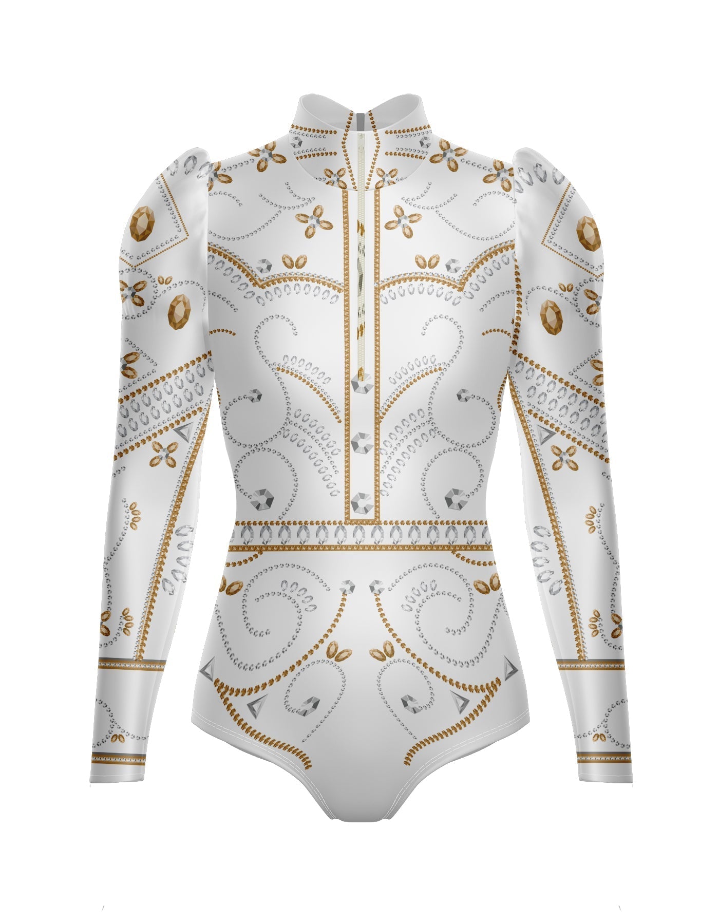 Divas - Cowboy LS TNeck Zipper Front Leotard