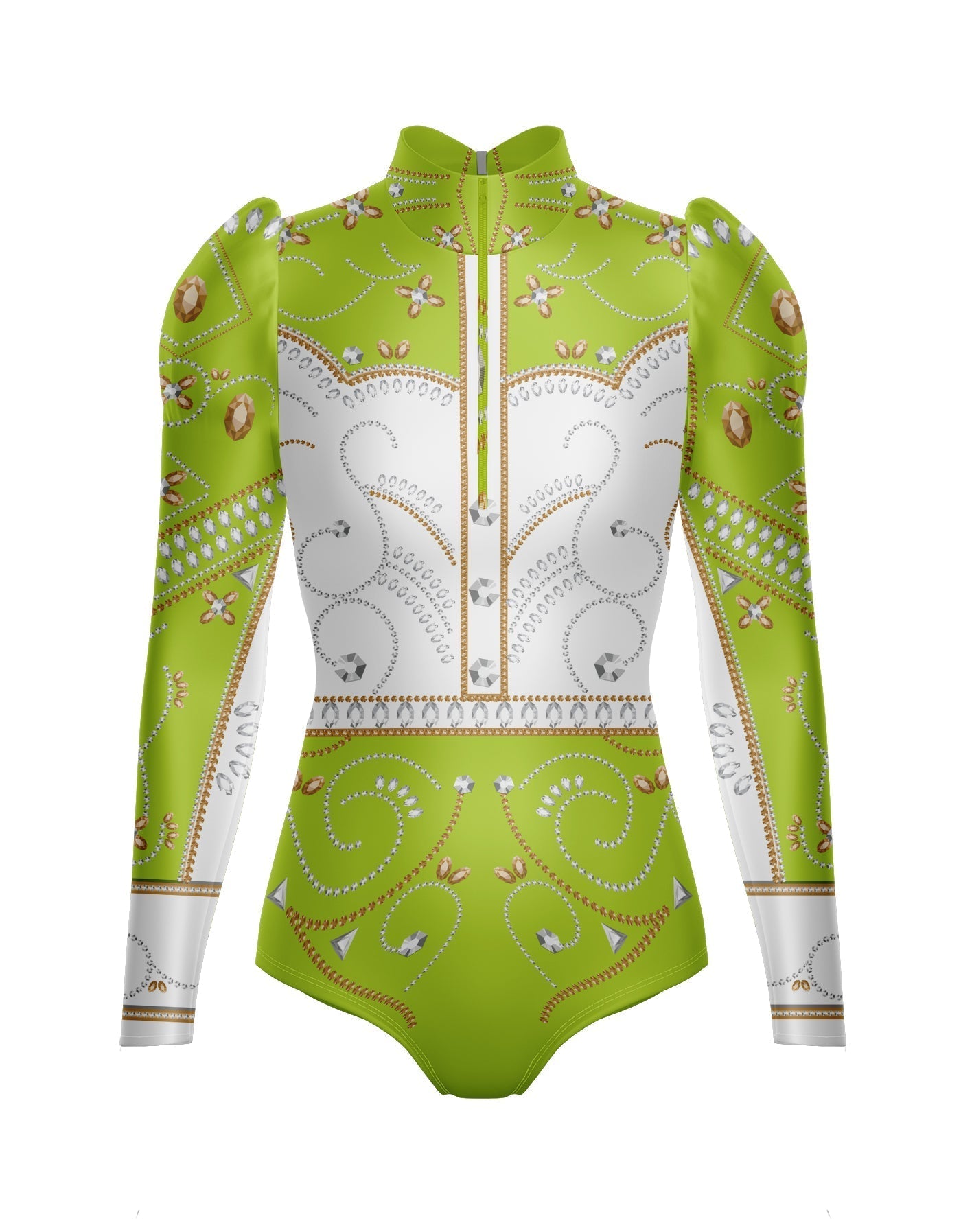 Divas - Cowboy LS TNeck Zipper Front Leotard