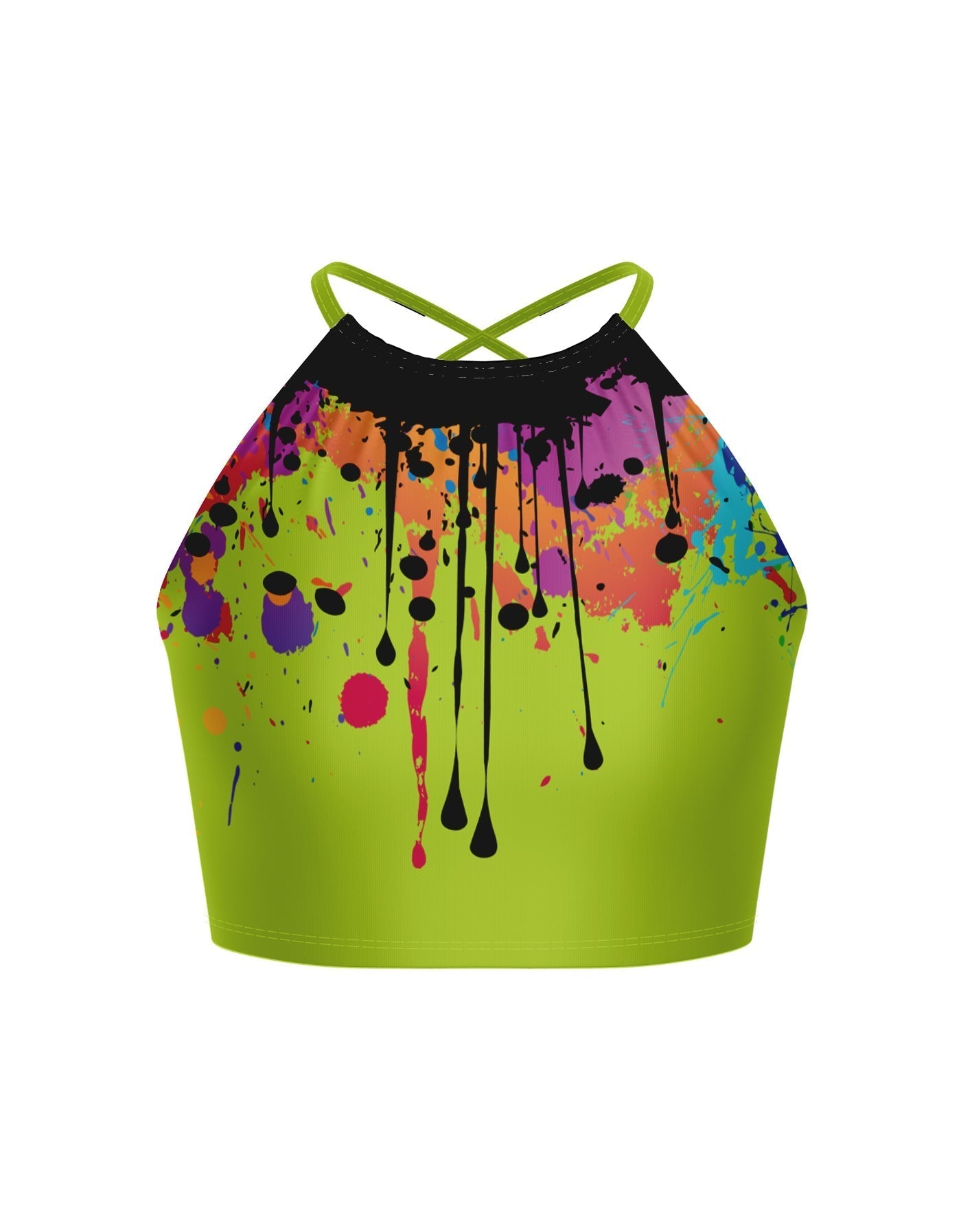 Paint Splatter Moving On Crop Top