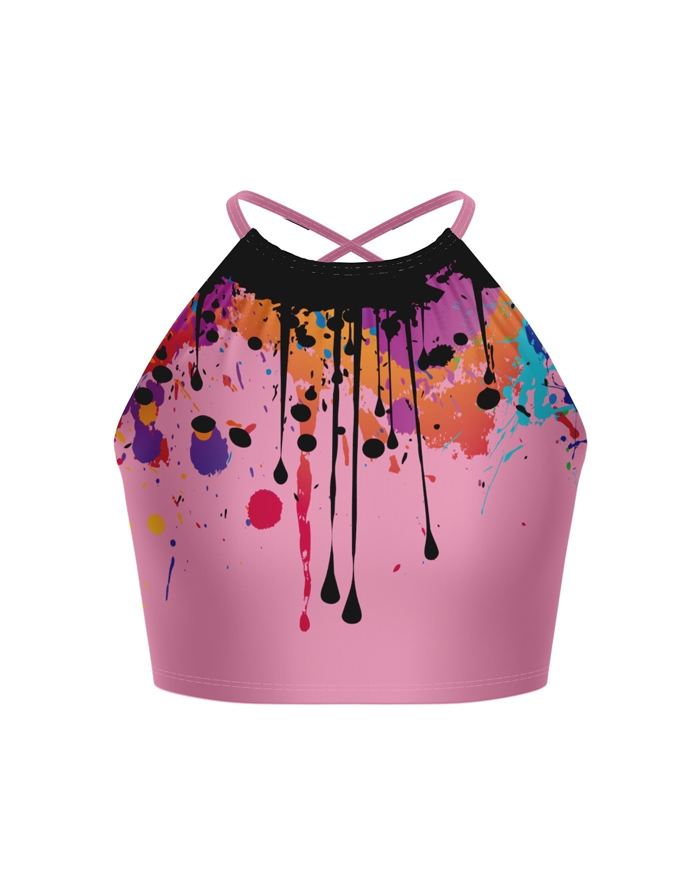 Paint Splatter Moving On Crop Top