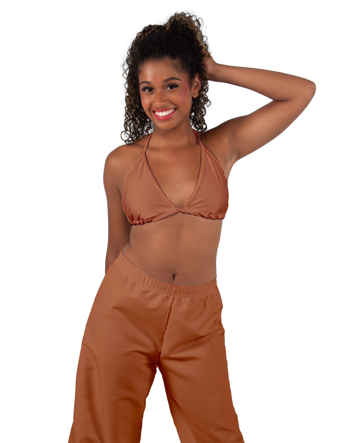 Solid Lycra String Bikini Bra