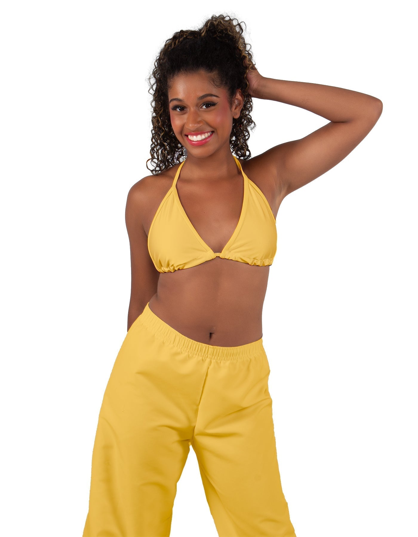 Solid Lycra String Bikini Bra