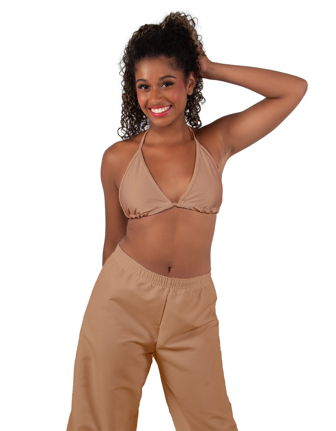 Solid Lycra String Bikini Bra