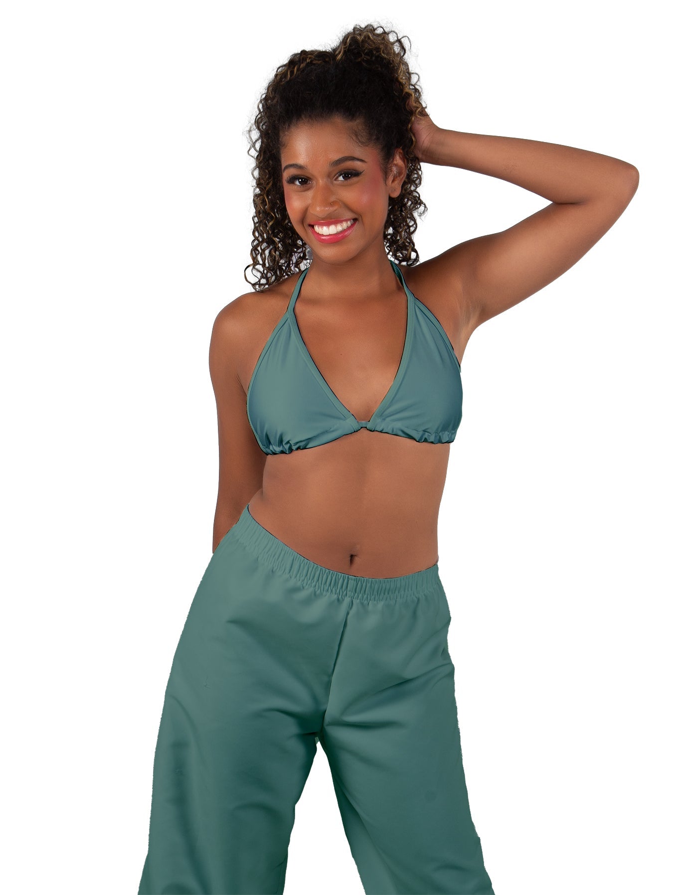 Solid Lycra String Bikini Bra