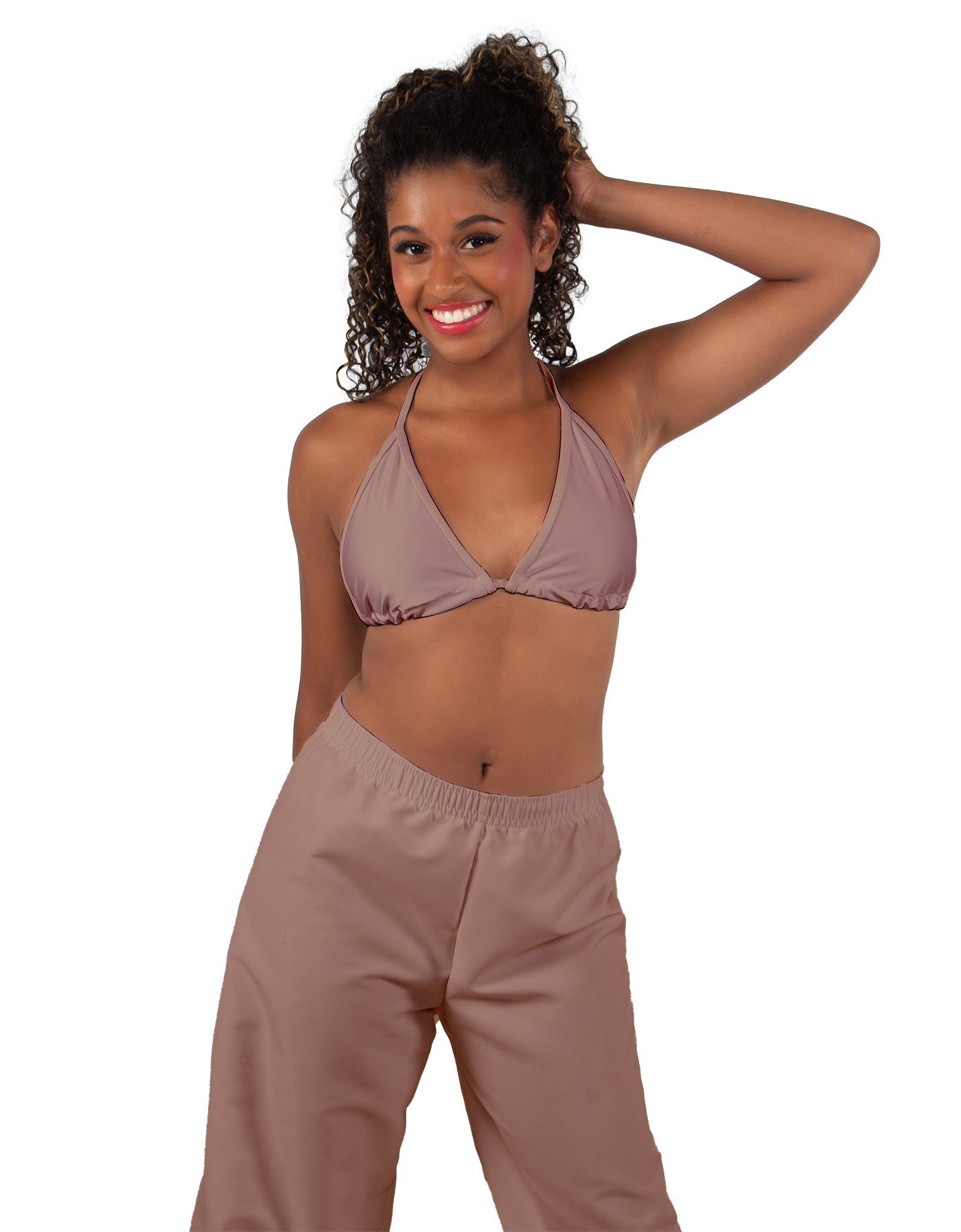 Solid Lycra String Bikini Bra