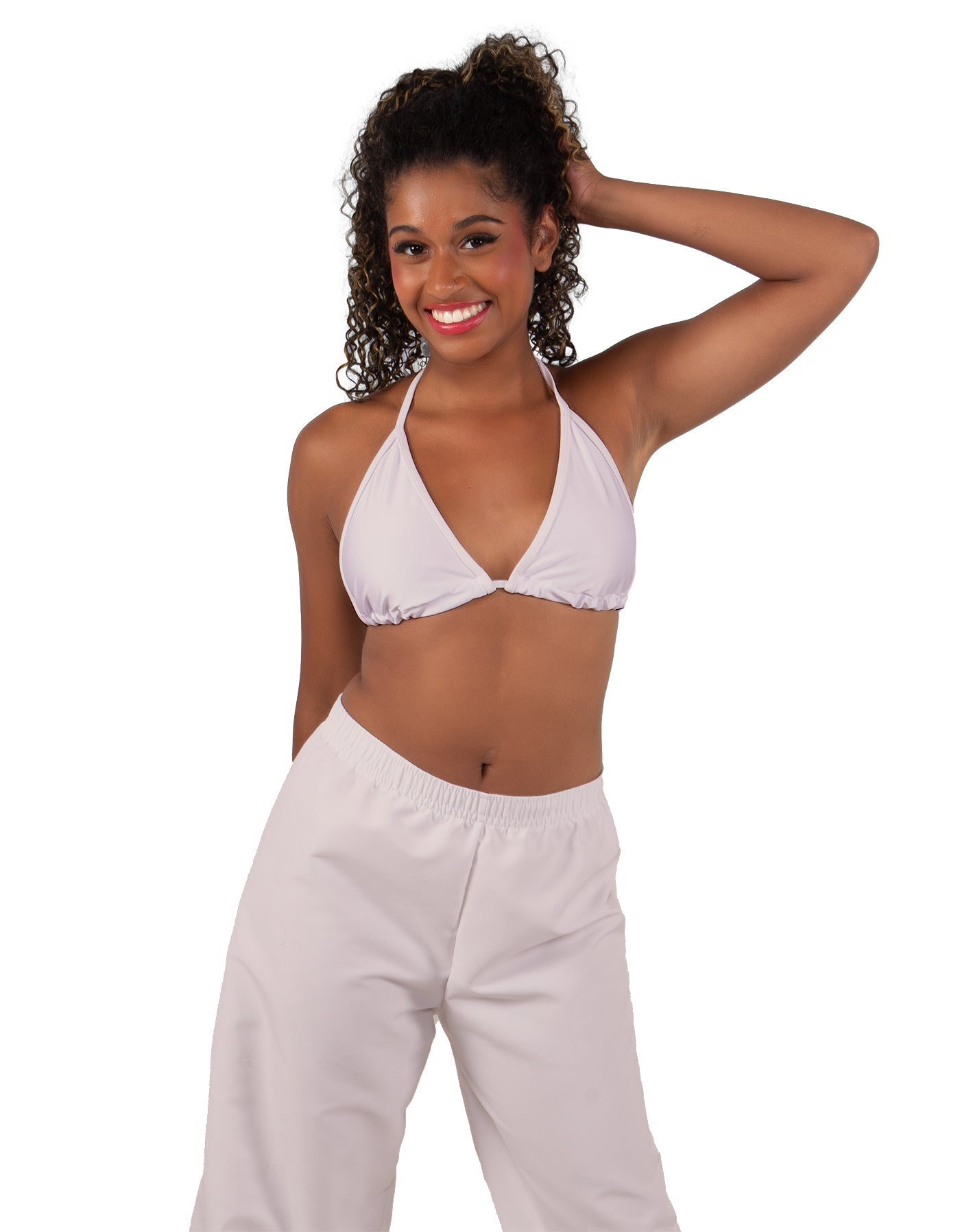 Solid Lycra String Bikini Bra