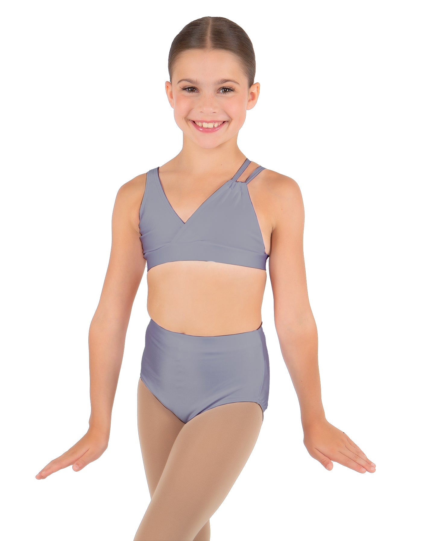 Solid Lycra Asymetric Bra