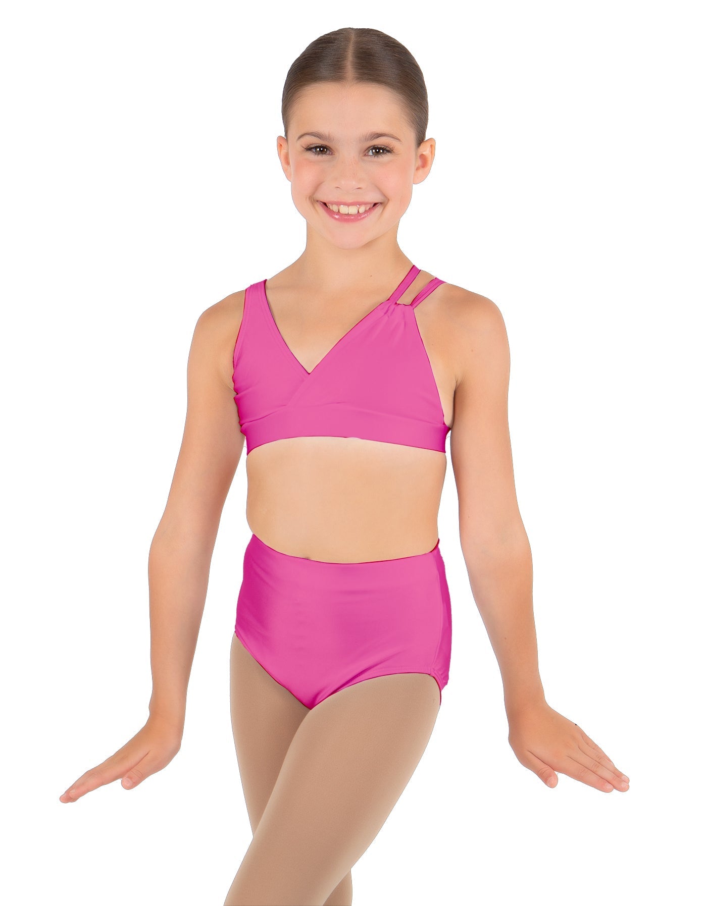 Solid Lycra Asymetric Bra