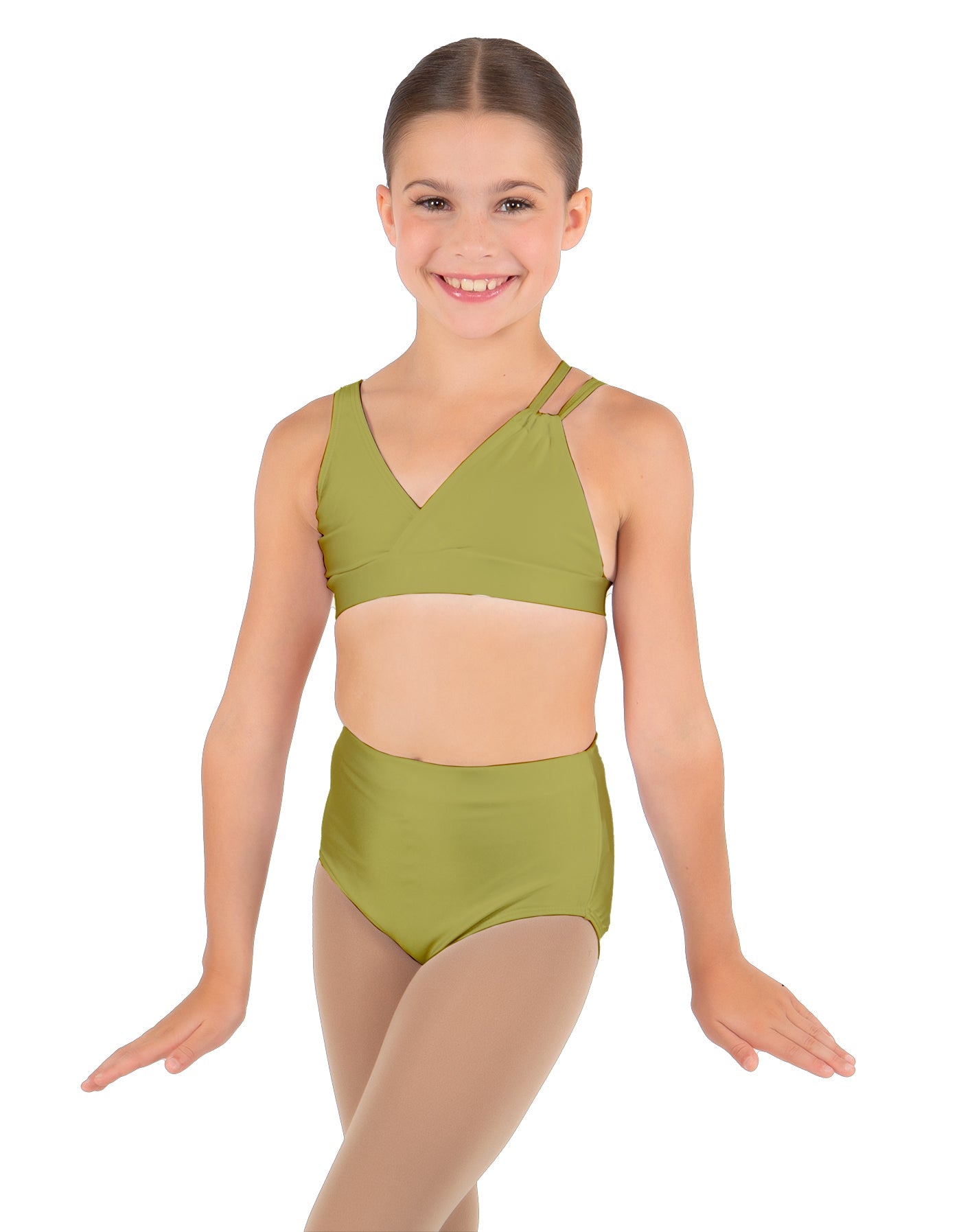 Solid Lycra Asymetric Bra
