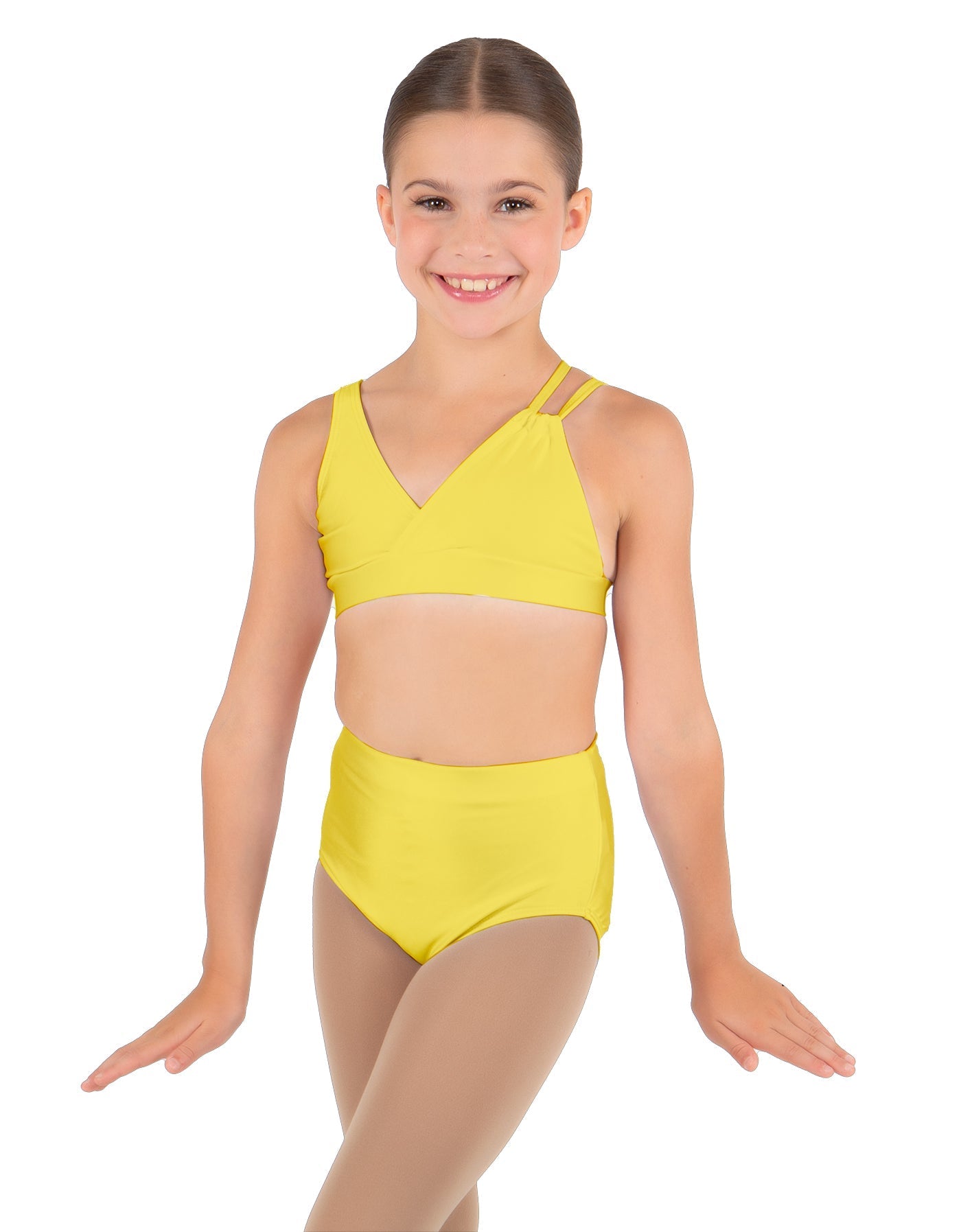 Solid Lycra Asymetric Bra