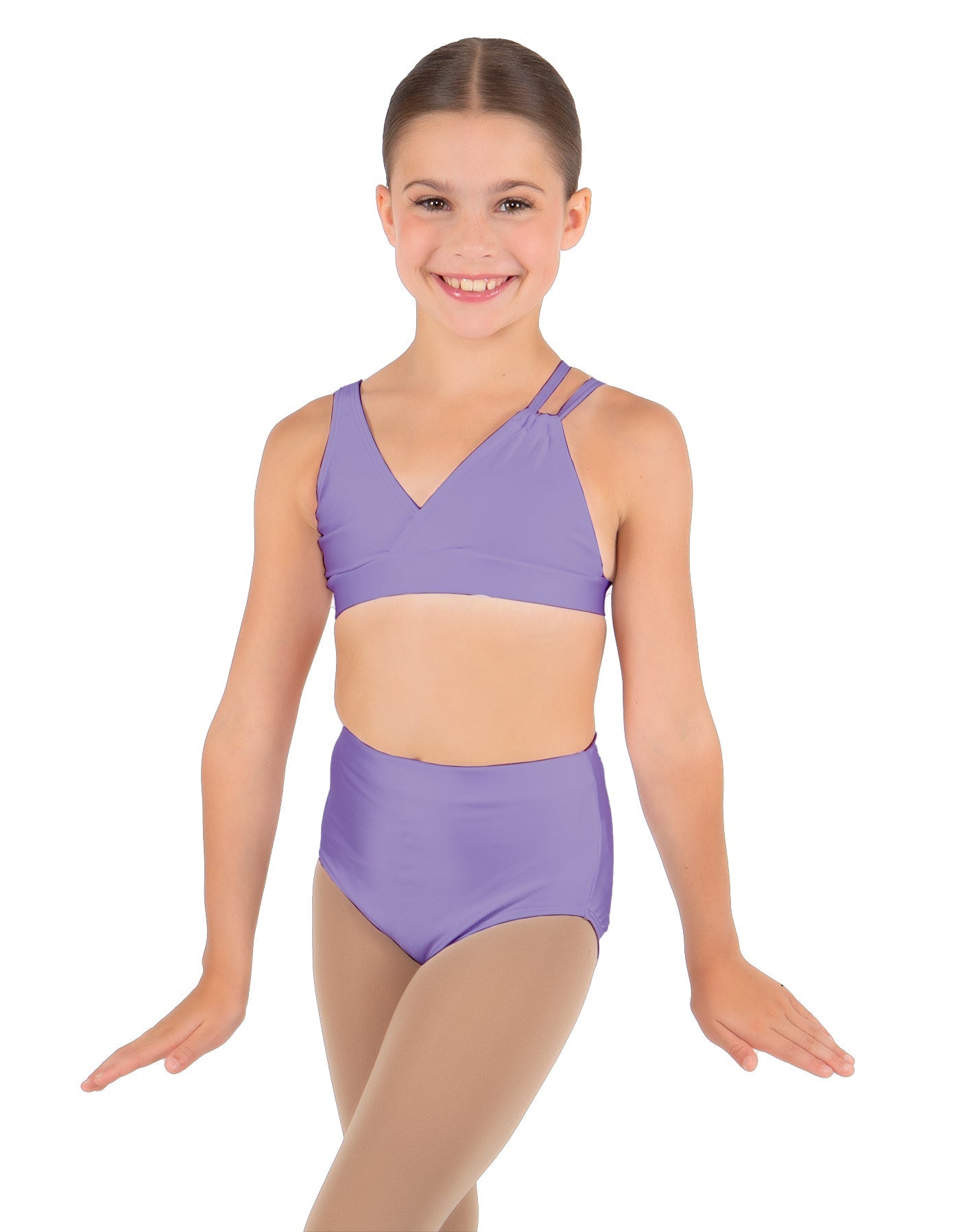 Solid Lycra Asymetric Bra