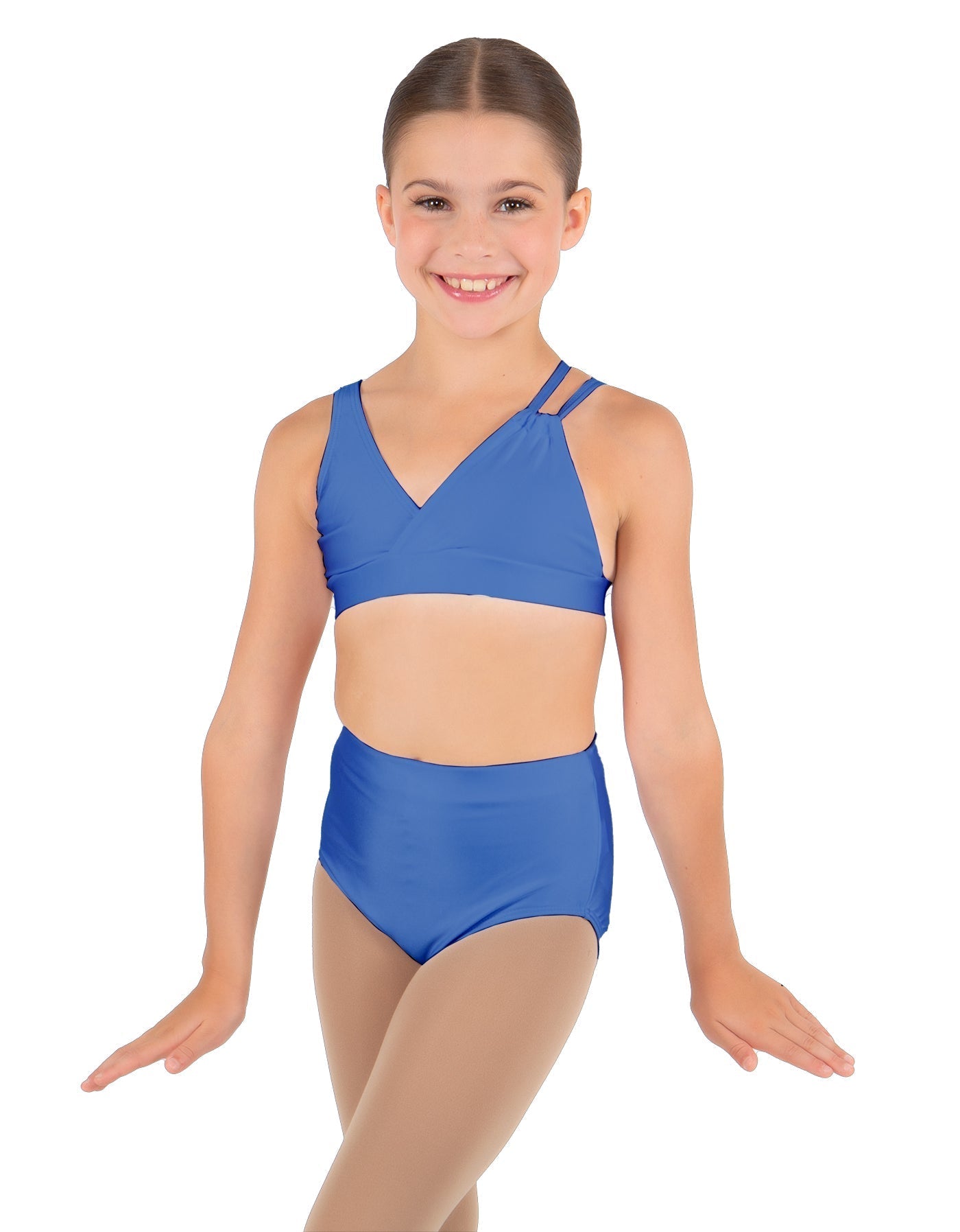 Solid Lycra Asymetric Bra