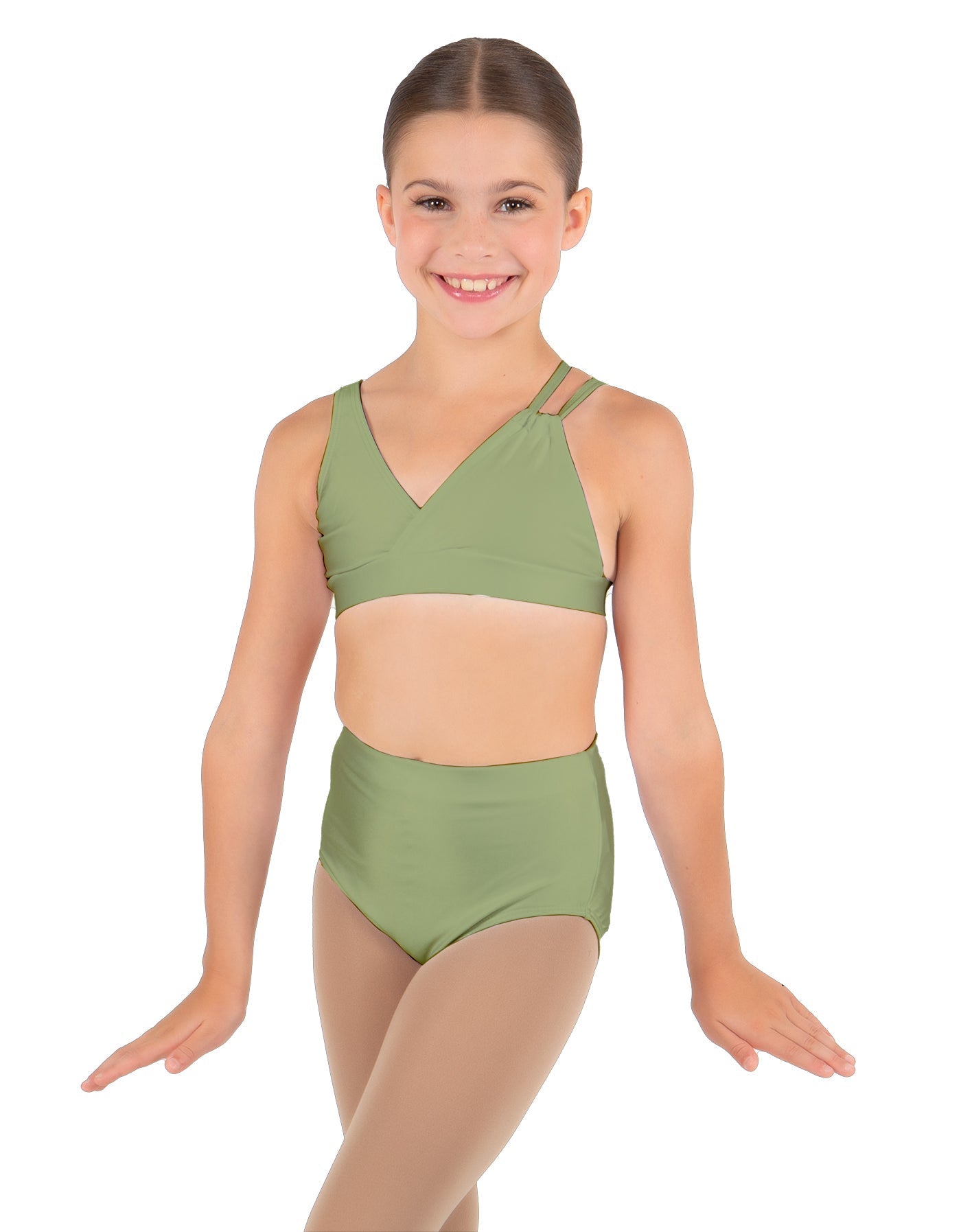 Solid Lycra Asymetric Bra